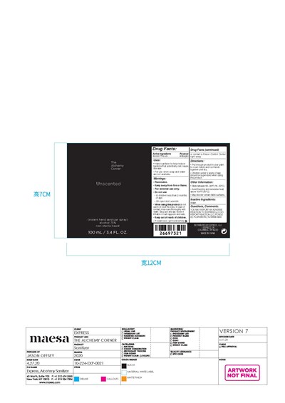 100 mL Label (Express Alcehmy Sanitizer)